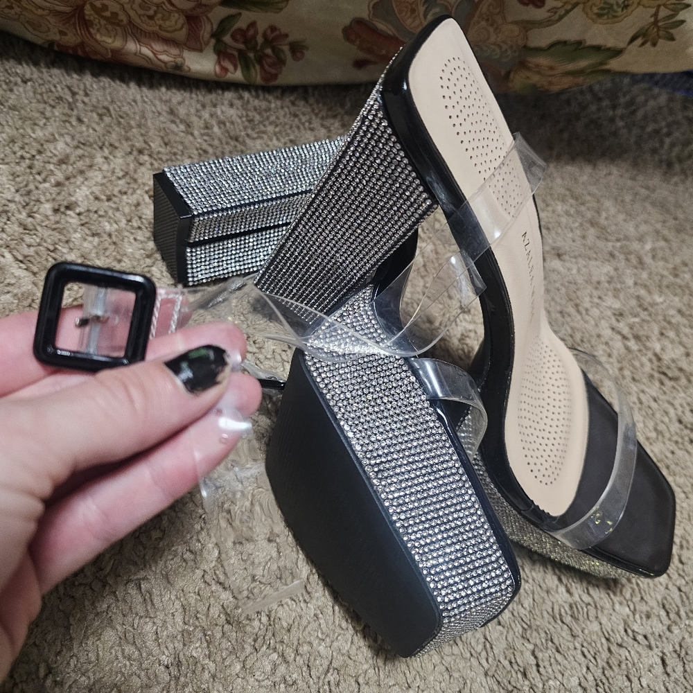 Azalea Wang | Rhinestone platform heels